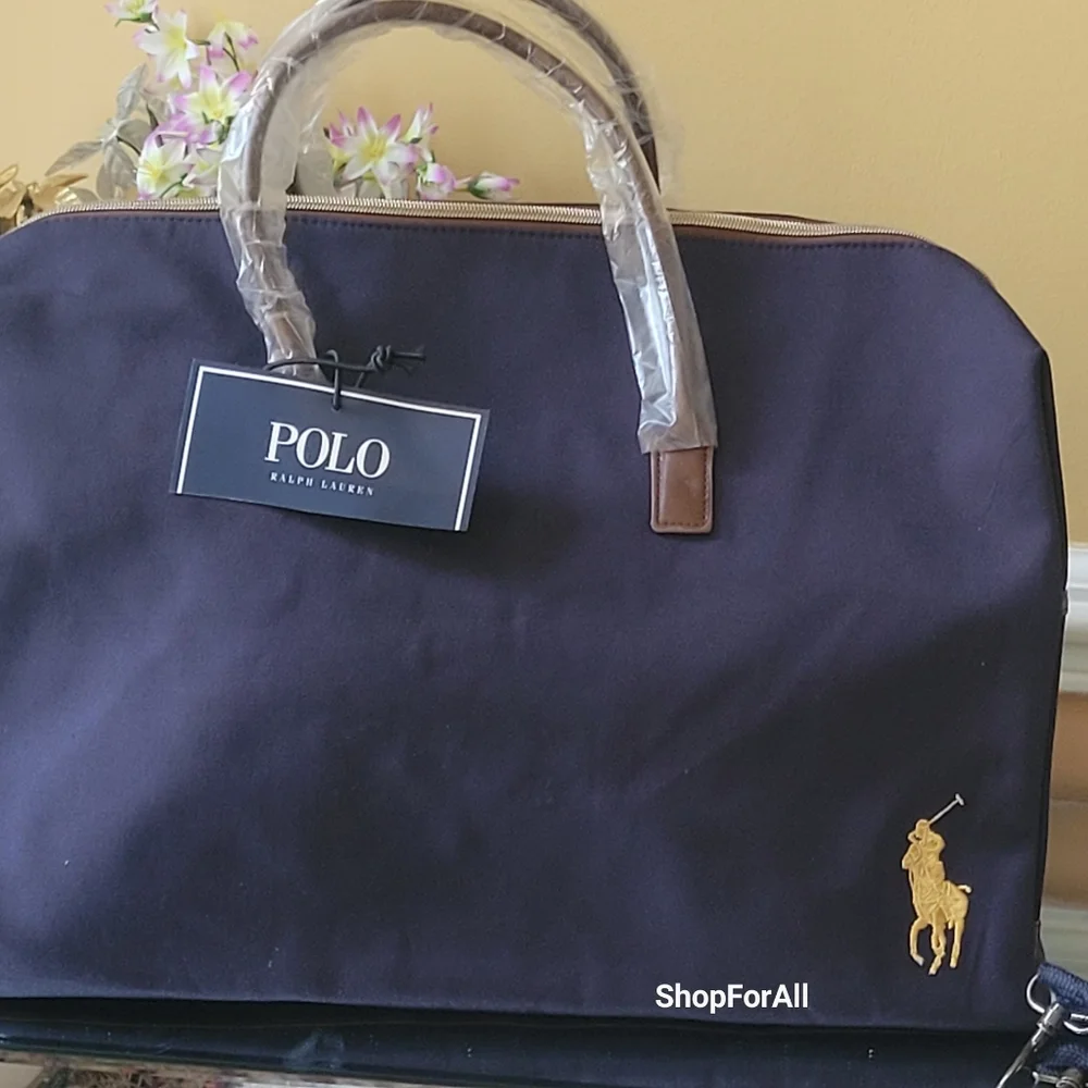 Polo Ralph Lauren Duffle Gym Bag Luggage Holdall Weekender Traveler Large New